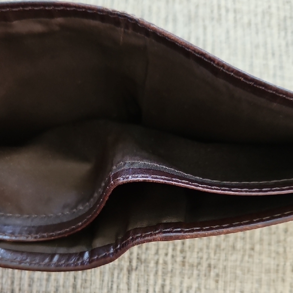 COACH BROWN LEATHER WALLET - Picture 4 of 6